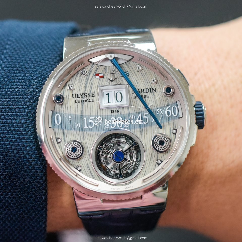 Ulysse Nardin Marine Grand Deck Mens watch Unisex Manual winding White gold 6300-300 3