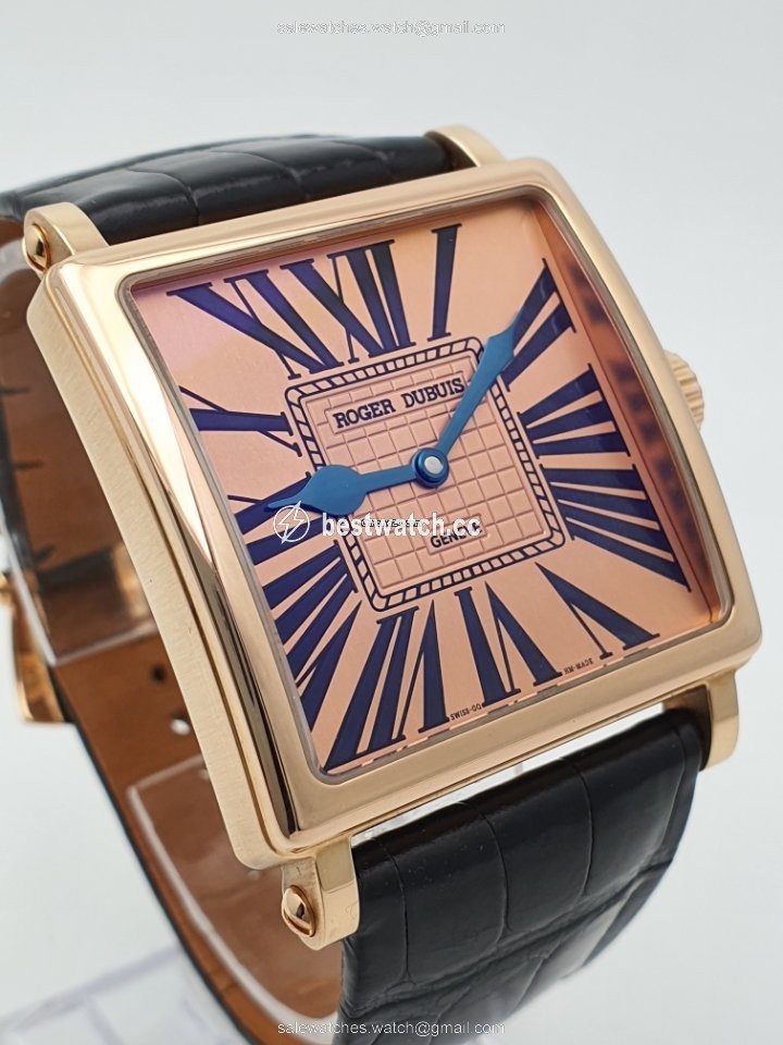 IMG_9086 Roger Dubuis Golden Square Mens watch Unisex Automatic Rose gold G37 3