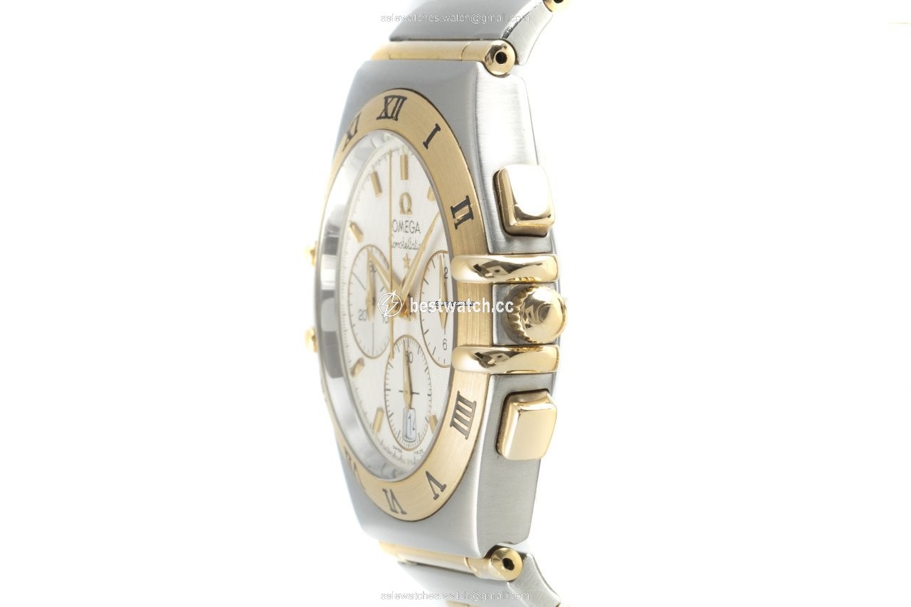IMG_9086 Omega Constellation Mens watch Unisex Quartz Gold Steel 386.1201 3