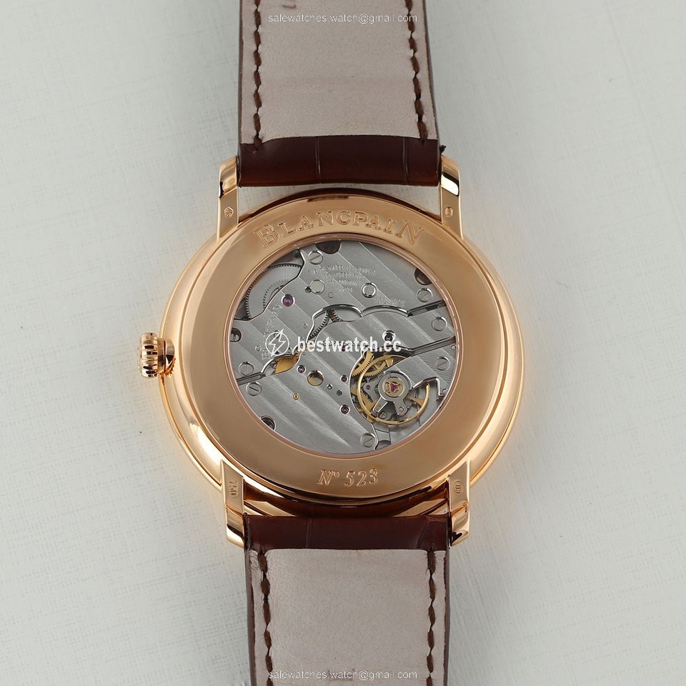 IMG_9086 Blancpain Villeret Ultra-Slim Mens watch Unisex Manual winding Rose gold 6606-3642-55b 3