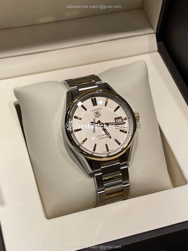 IMG_9086 TAG Heuer Carrera Calibre 5 Mens watch Unisex Automatic Gold Steel WAR215B.BD0783 3