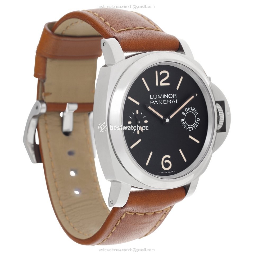IMG_9086 Panerai Luminor Marina 8 Days Mens watch Unisex Manual winding Steel PAM00590 3