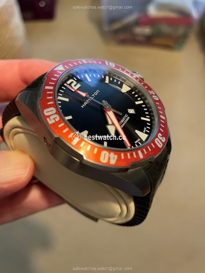 Hamilton Khaki Navy Frogman Mens watch Unisex Automatic Titanium H77805335 3