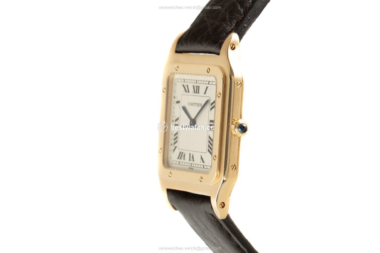 IMG_9086 Cartier Santos Dumont Mens watch Unisex Manual winding Yellow gold 1575 3