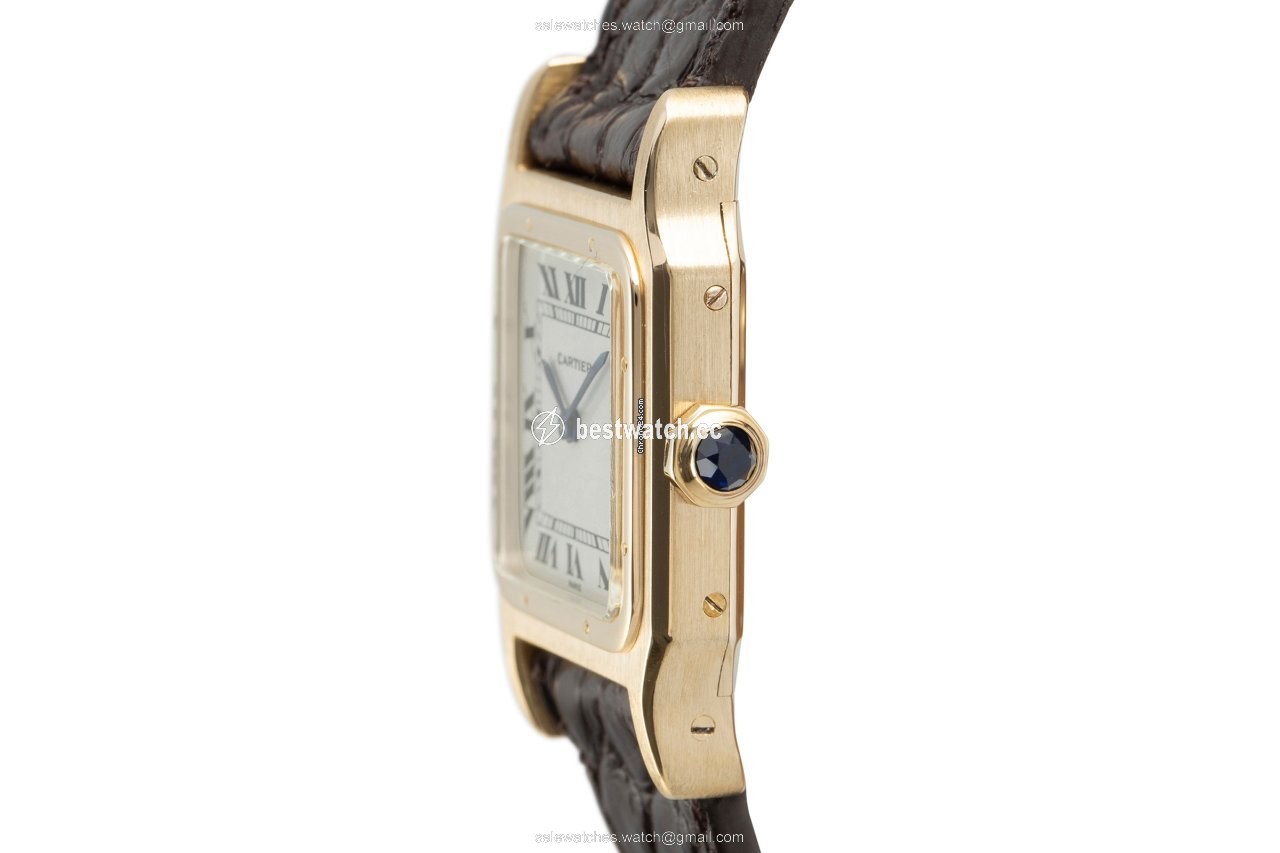 IMG_9086 Cartier Santos Dumont Womens watch Manual winding Yellow gold 15751 3