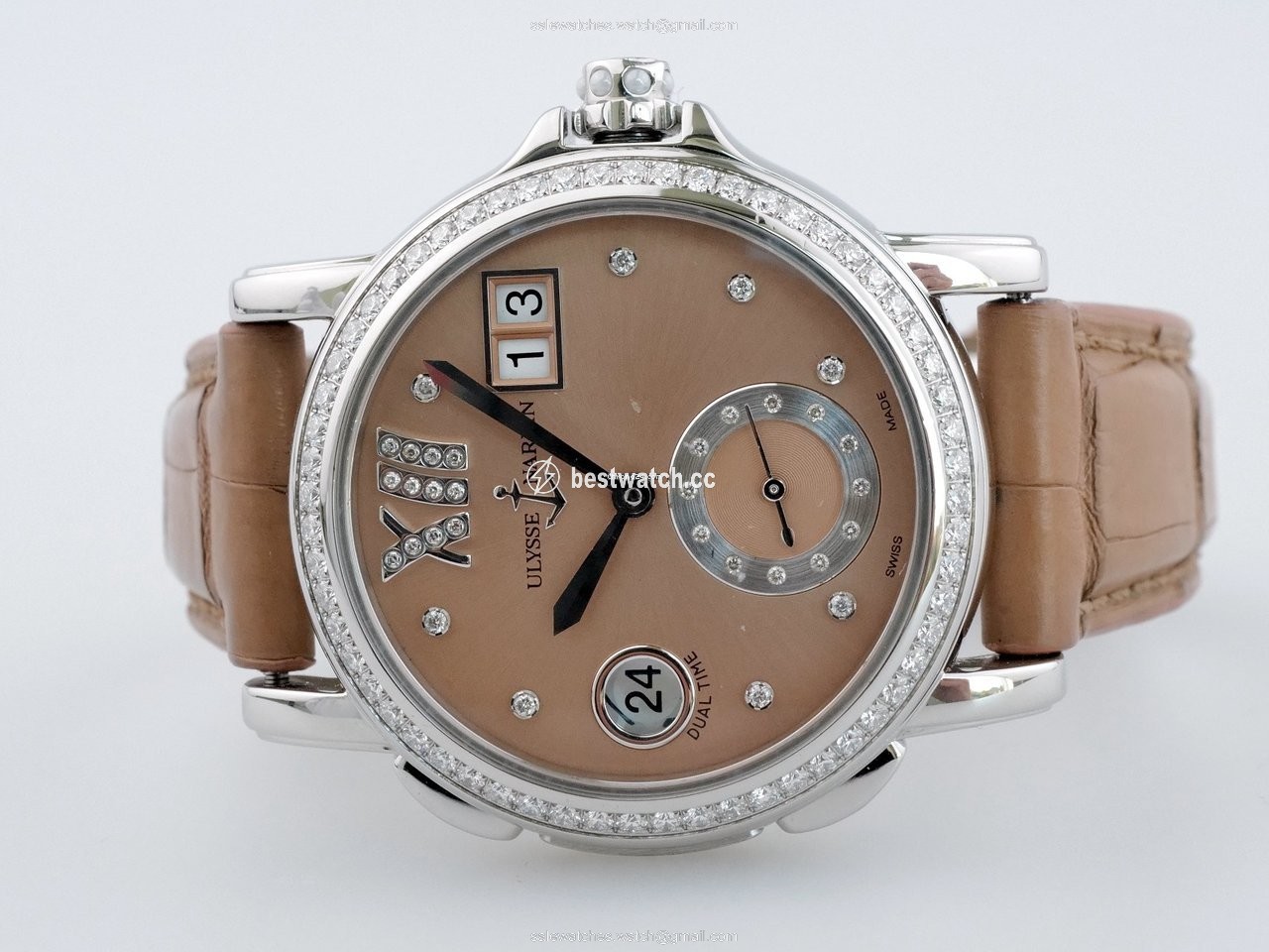 IMG_9086 Ulysse Nardin Dual Time Womens watch Automatic Steel 243-22B 30-09 3