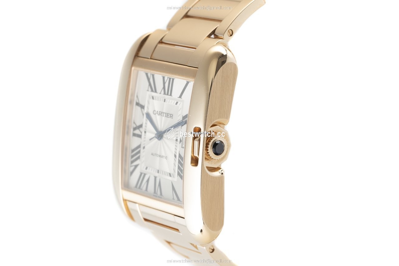IMG_9086 Cartier Tank Anglaise Mens watch Unisex Automatic Red gold 3504 3