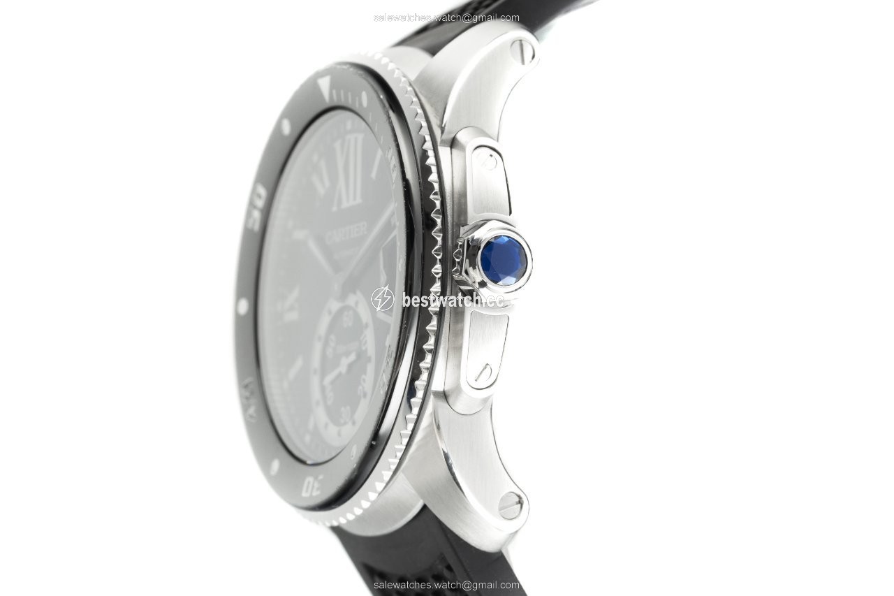 IMG_9086 Cartier Calibre de Cartier Diver Mens watch Unisex Automatic Steel W7100056 3