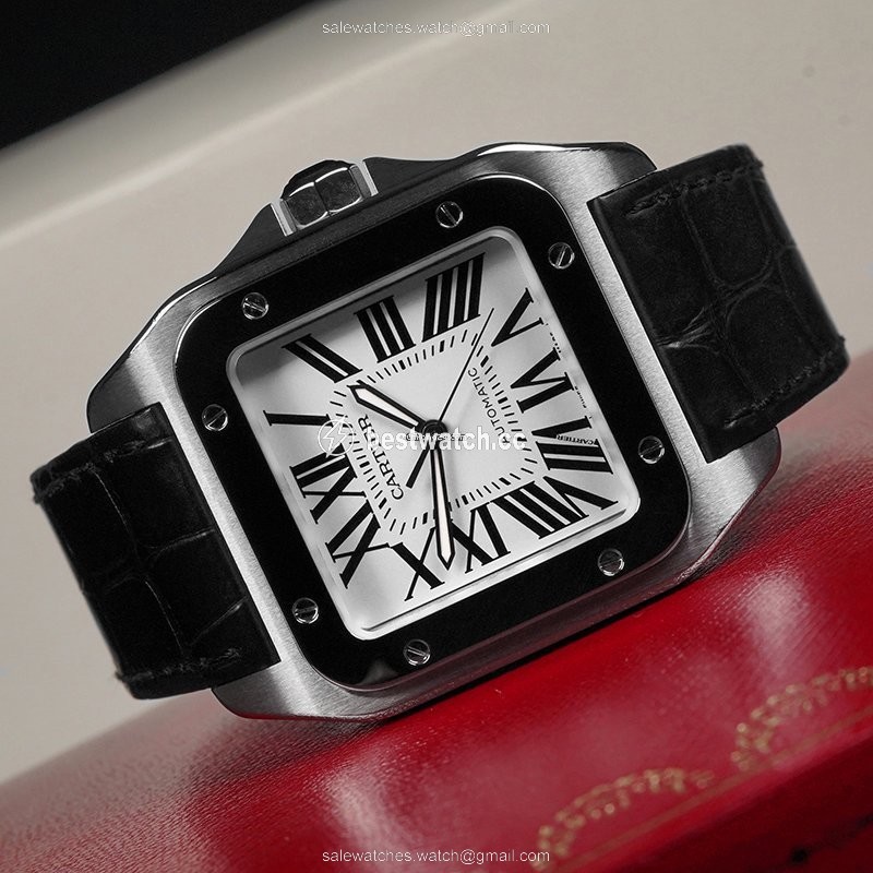 IMG_9086 Cartier Santos 100 Mens watch Unisex Automatic Steel W20073X8 3