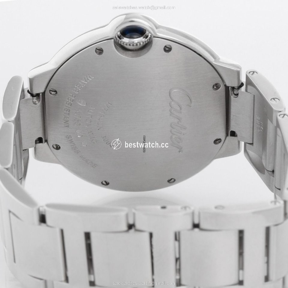 IMG_9086 Cartier Ballon Bleu 36mm Mens watch Unisex Automatic White gold WE9006Z3 3004 3