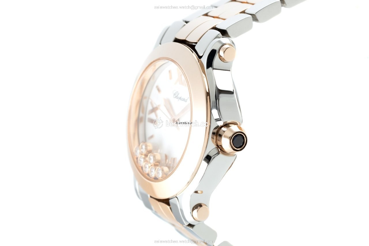 IMG_9086 Chopard Happy Sport Womens watch Quartz Gold Steel 27 8488 3