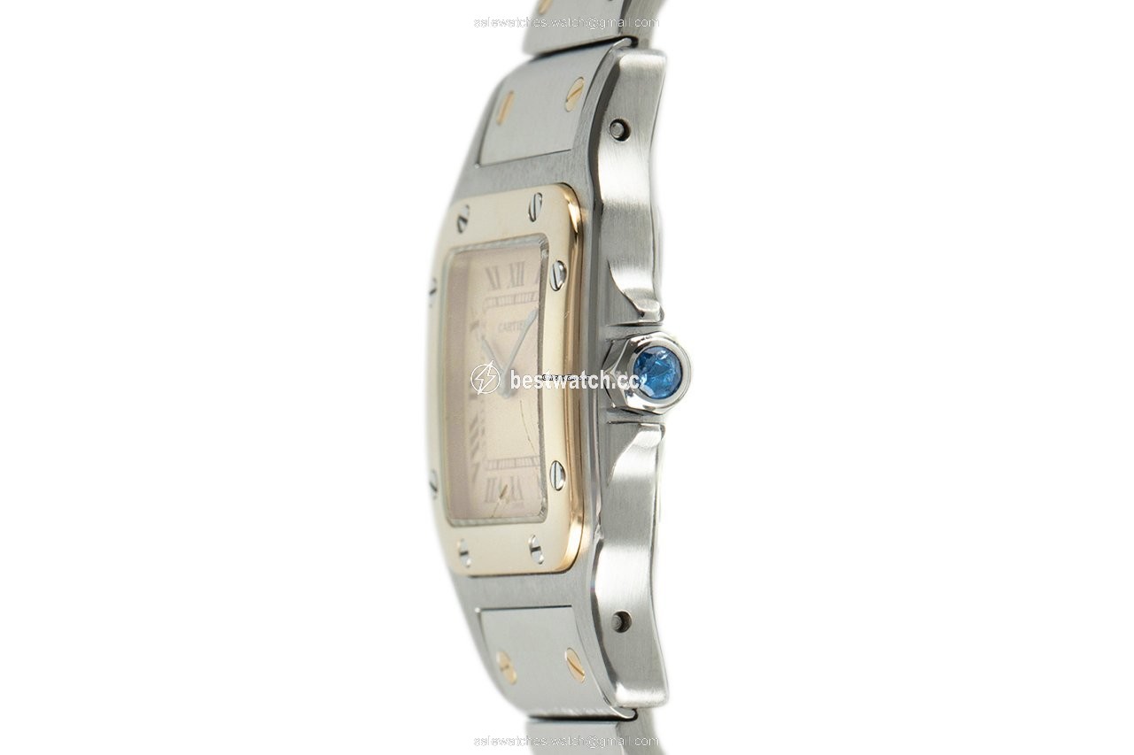 Cartier Santos Womens watch Quartz Gold Steel 166930 3