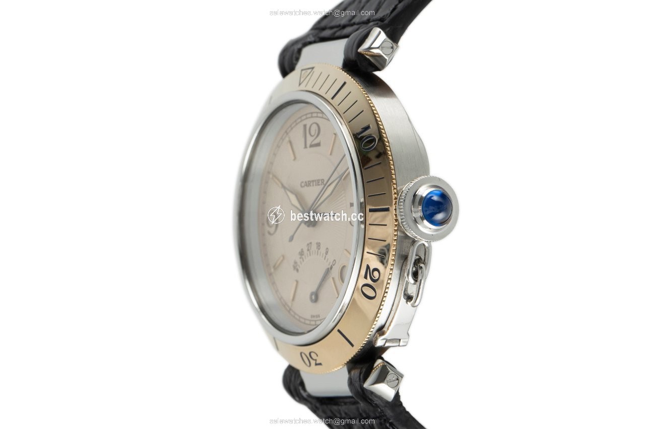 IMG_9086 Cartier Pasha Mens watch Unisex Automatic Gold Steel 1033 3