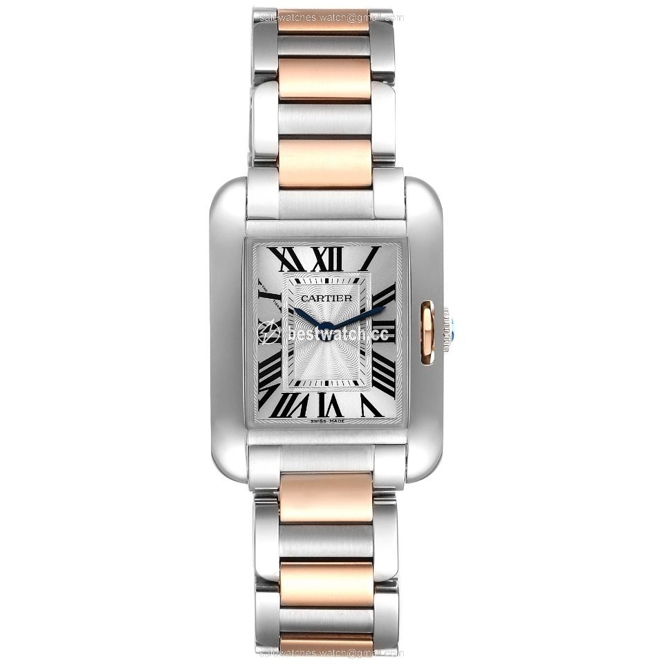 IMG_9086 Cartier Tank Anglaise Womens watch Quartz Gold Steel W5310036 3
