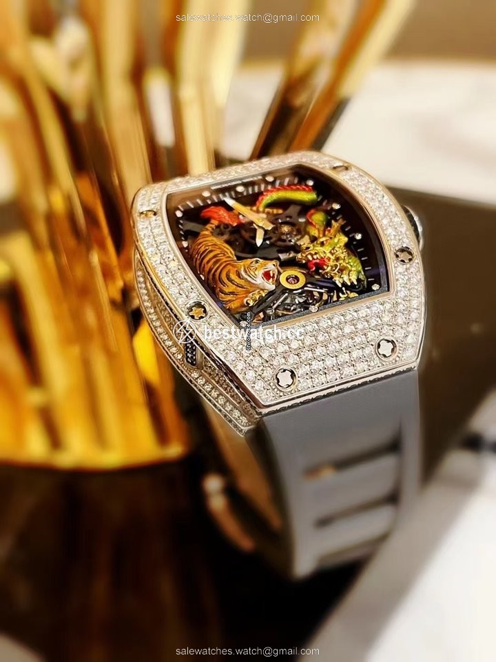 IMG_9086 Richard Mille Mens watch Unisex Automatic White gold RM 51-01 Tiger and Dragon-Michelle Yeoh 3
