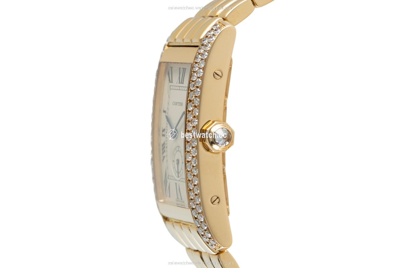 Cartier Tank Americaine Mens watch Unisex Quartz Yellow gold 8119 3