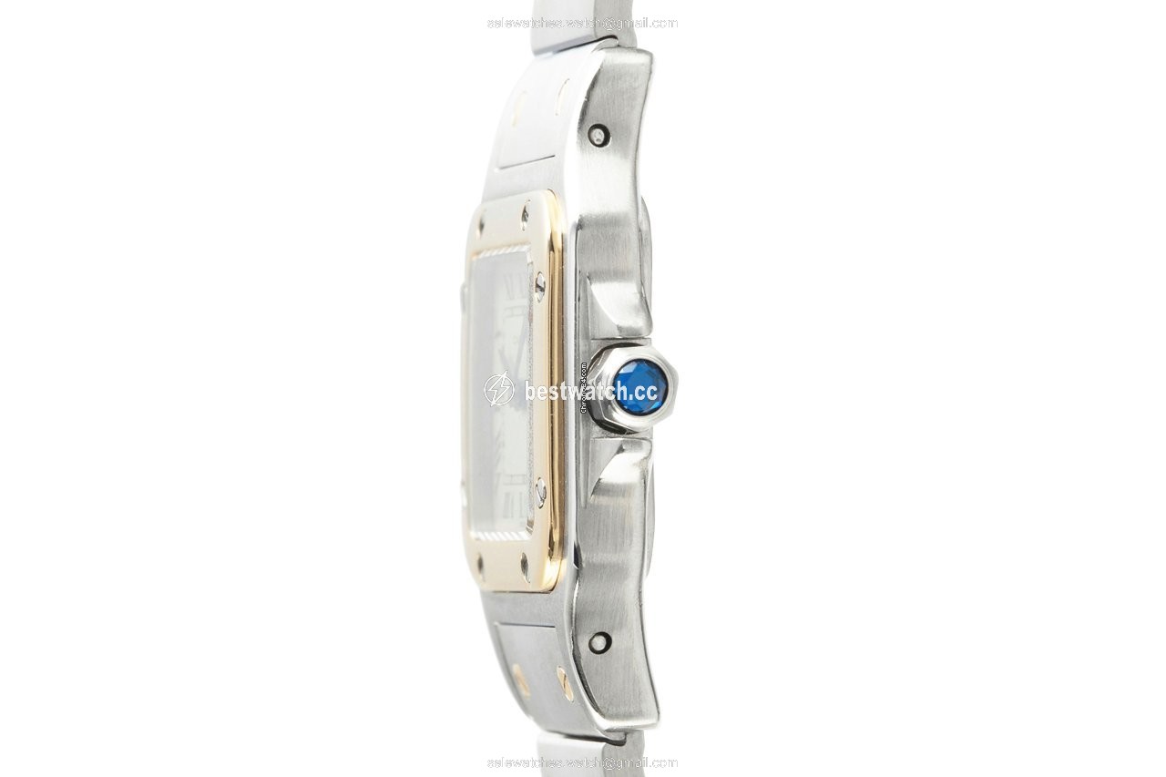 IMG_9086 Cartier Santos Galbee Womens watch Quartz Gold Steel 1057930 3
