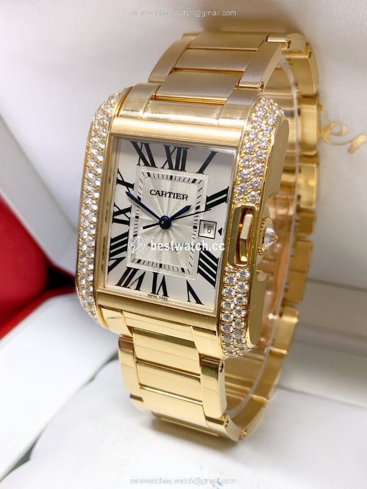 Cartier Tank Anglaise Womens watch Automatic Yellow gold wt100006 3