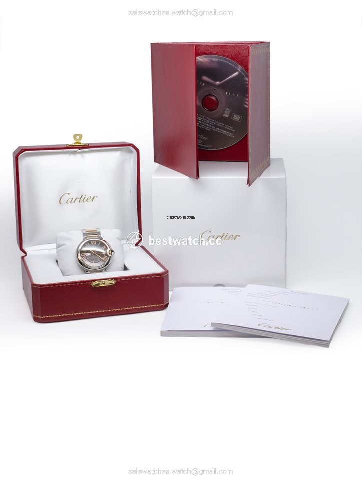 IMG_9086 Cartier Ballon Bleu 42mm Mens watch Unisex Automatic Gold Steel W6920032 3