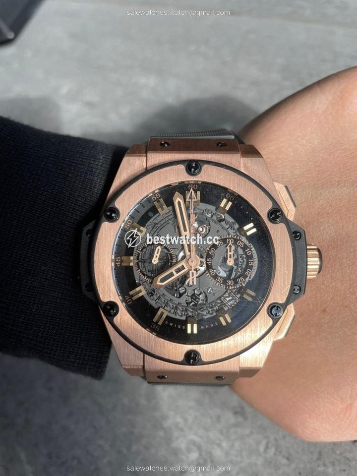 IMG_9086 Hublot King Power Mens watch Unisex Automatic Rose gold 701.OX.0180.RX 3