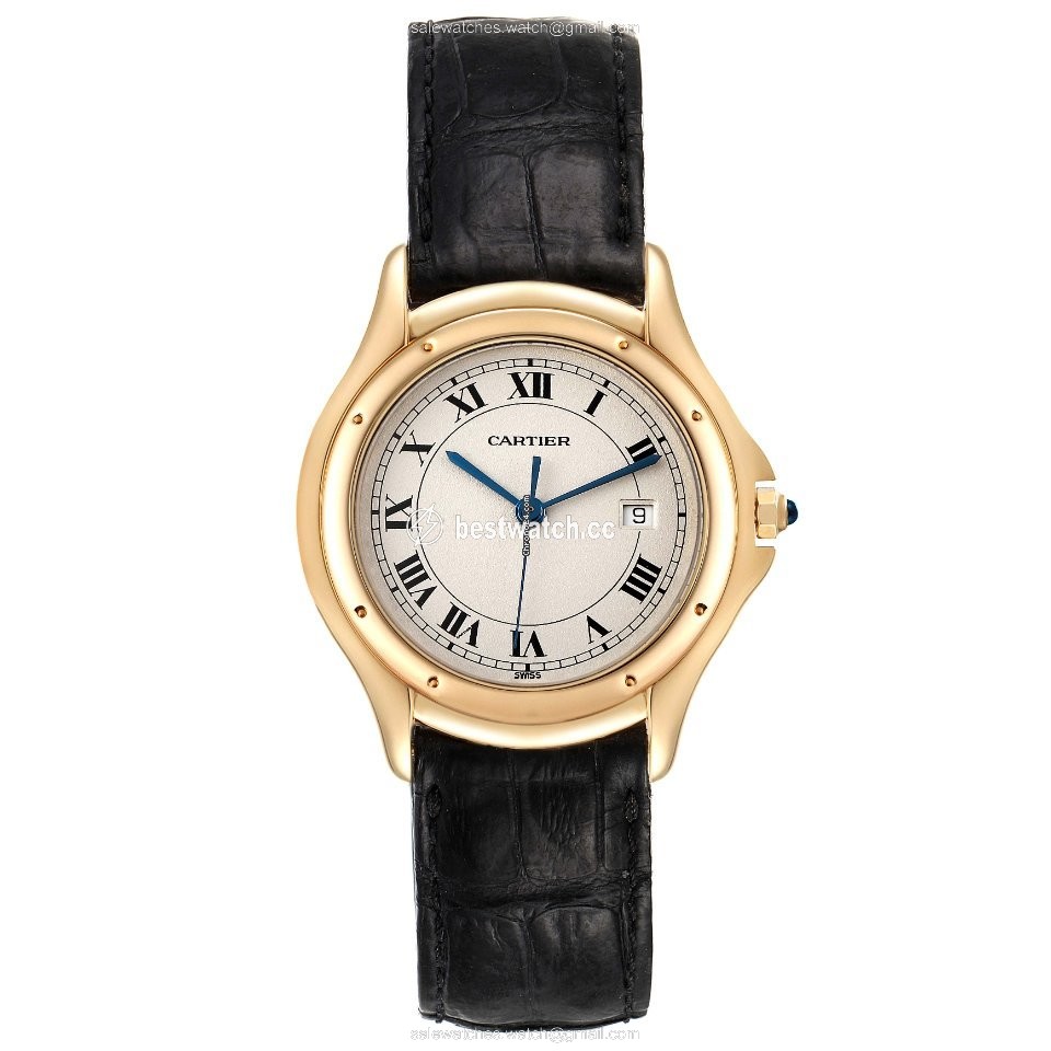 IMG_9086 Cartier Cougar Mens watch Unisex Quartz Yellow gold 887904 3