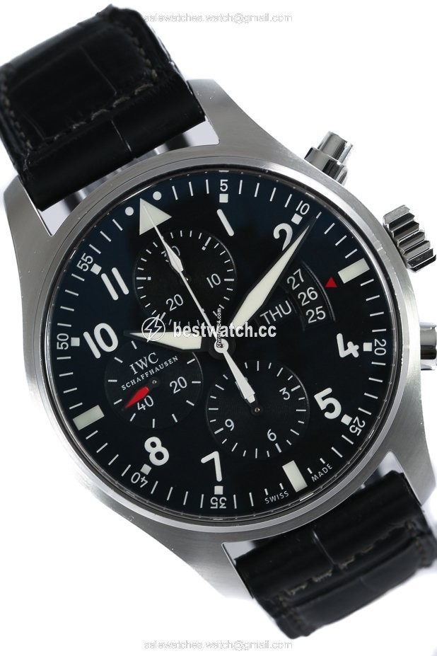 IMG_9086 IWC Pilot Chronograph Mens watch Unisex Automatic Steel IW3777-01 3