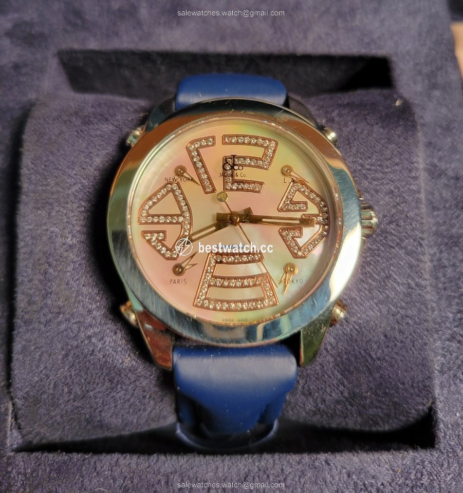 IMG_9086 Jacob & Co. Five Time Zone Mens watch Unisex Quartz Steel A3897 3