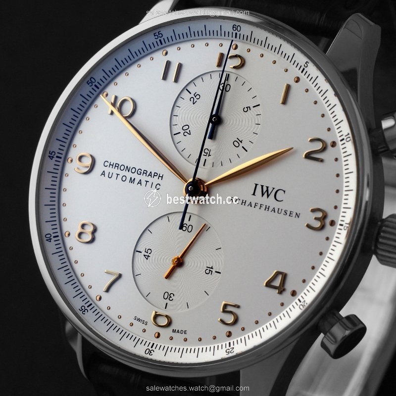 IWC Portuguese Chronograph Mens watch Unisex Steel IW3714-45 3