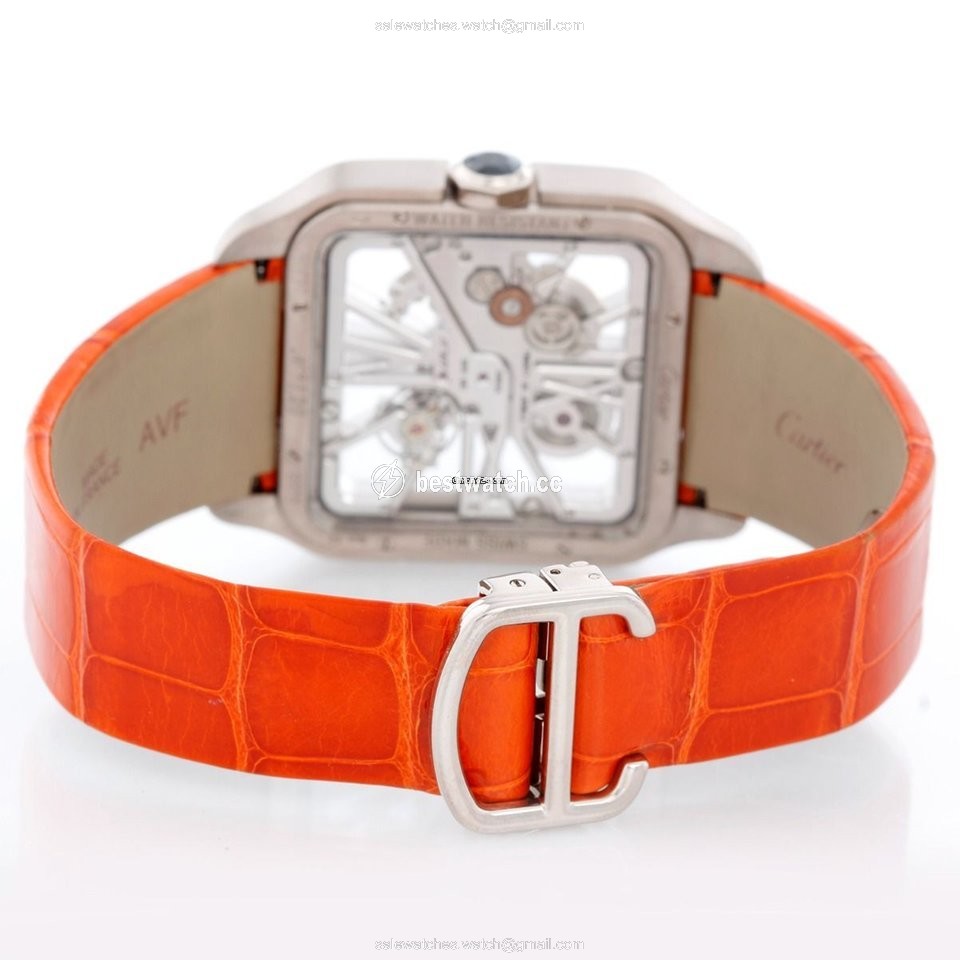 IMG_9086 Cartier Santos Dumont Mens watch Unisex White gold W2020033 3