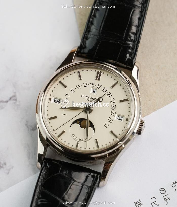 IMG_9086 Patek Philippe Perpetual Calendar Mens watch Unisex Automatic White gold 5050G 3