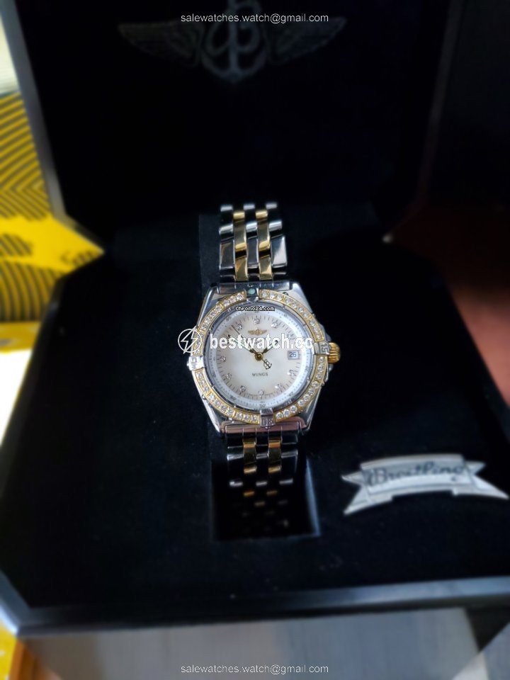 Breitling Wings Lady Womens watch Quartz Gold Steel D67350 3