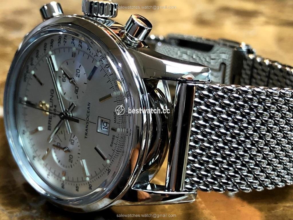 IMG_9086 Breitling Transocean Chronograph 38 Mens watch Unisex Automatic Steel A4131012 G757 3