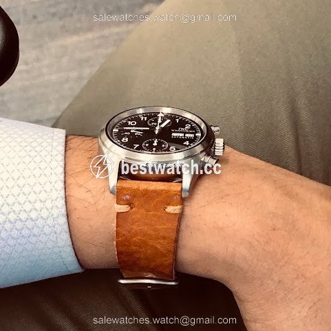 IMG_9086 IWC Pilot Chronograph Mens watch Unisex Automatic Steel IW3706 3