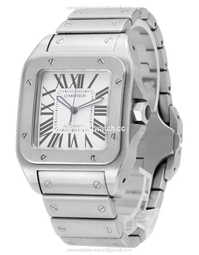 IMG_9086 Cartier Santos 100 Mens watch Unisex Automatic Steel W200737G 3