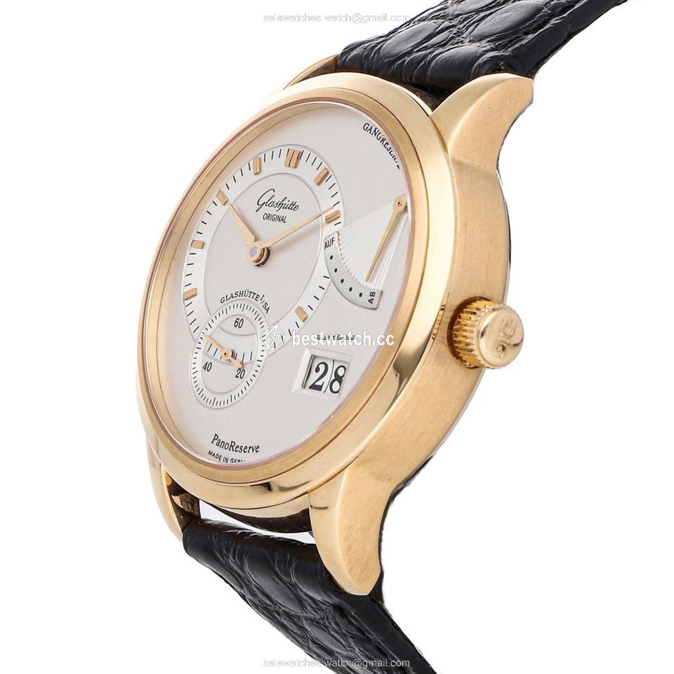 IMG_9086 Glashutte Original PanoReserve Mens watch Unisex Manual winding Rose gold 65-01-01-01-04 3