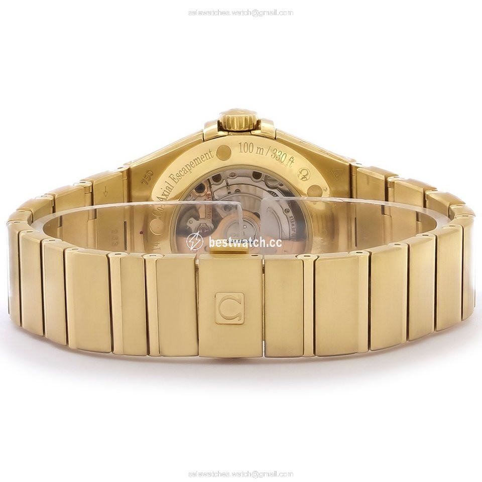 IMG_9086 Omega Constellation Ladies Womens watch Automatic Yellow gold 123.50.31.20.05.002 3