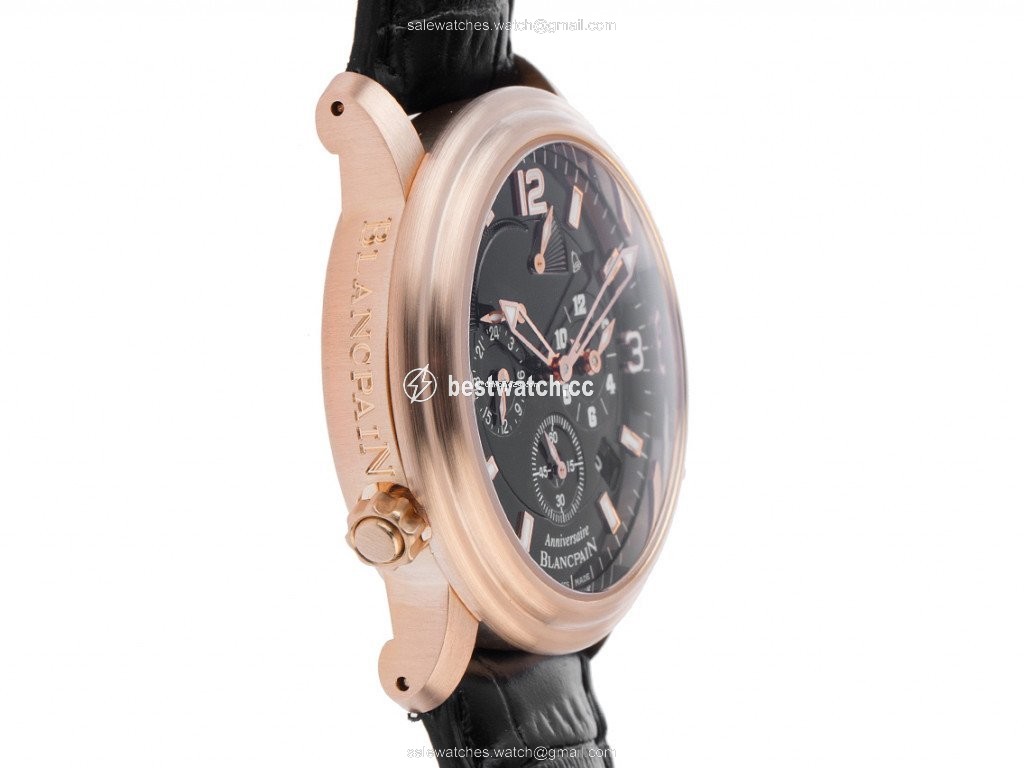 IMG_9086 Blancpain Leman Reveil GMT Mens watch Unisex Automatic Rose gold 2041B-3630N 3