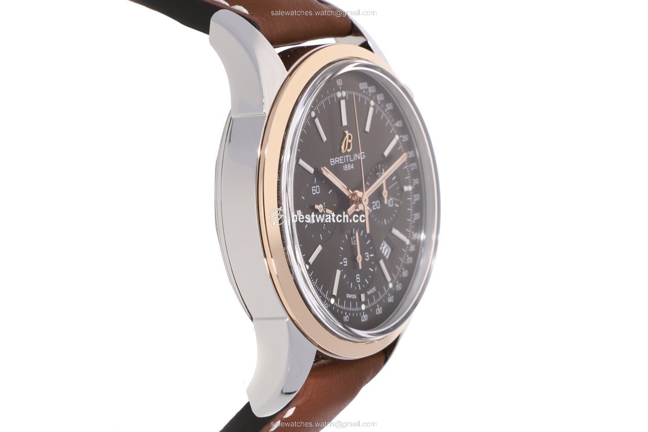 IMG_9086 Breitling Transocean Chronograph Mens watch Unisex Automatic Gold Steel UB0152 3