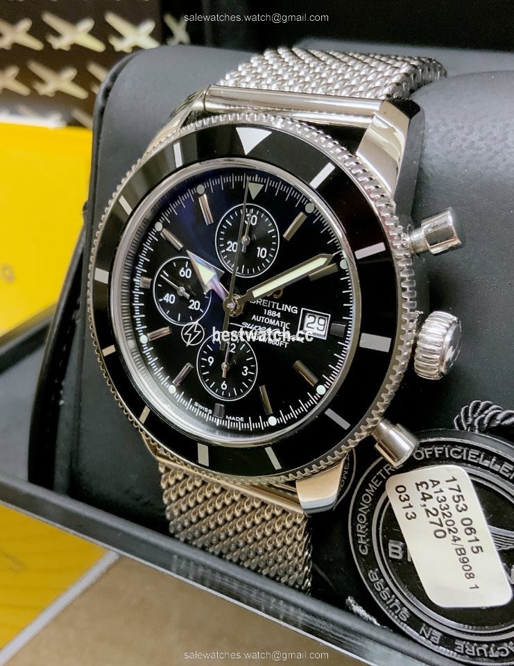 IMG_9086 Breitling Superocean Heritage Chronograph Mens watch Unisex Automatic Steel A1332024 B908 3