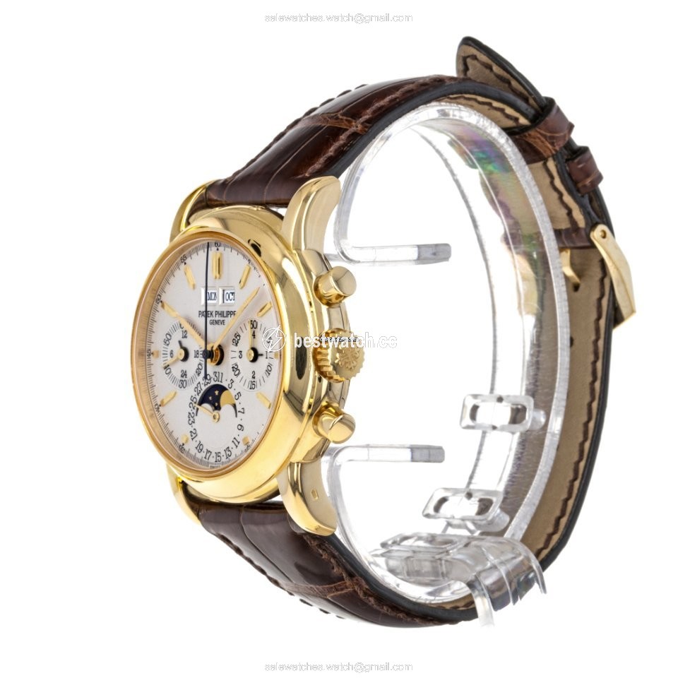 IMG_9086 Patek Philippe Perpetual Calendar Chronograph Mens watch Unisex Manual winding Yellow gold 3970E 3
