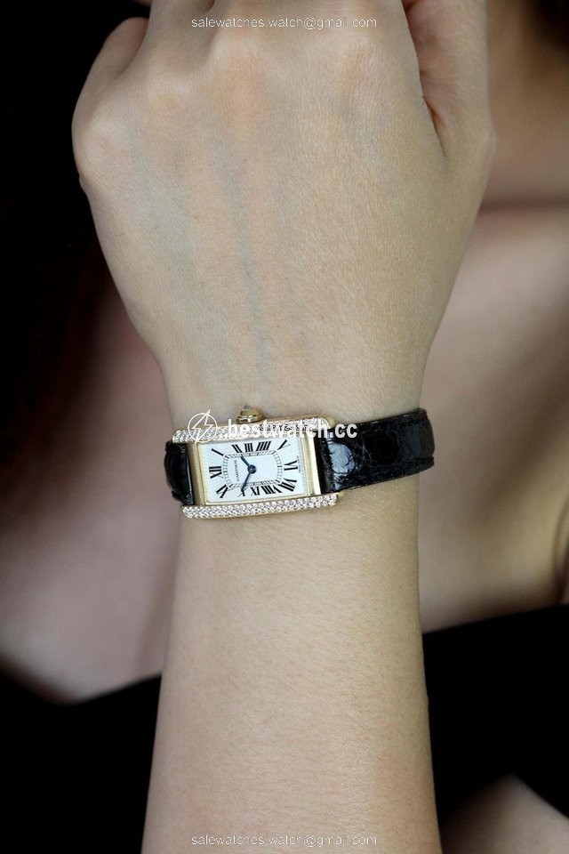 IMG_9086 Cartier Tank Americaine Womens watch Automatic Rose gold WB704751 3
