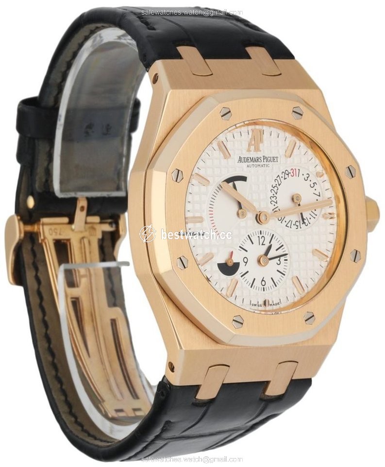 IMG_9086 Audemars Piguet Royal Oak Dual Time Mens watch Unisex Automatic Rose gold 26120OR 3