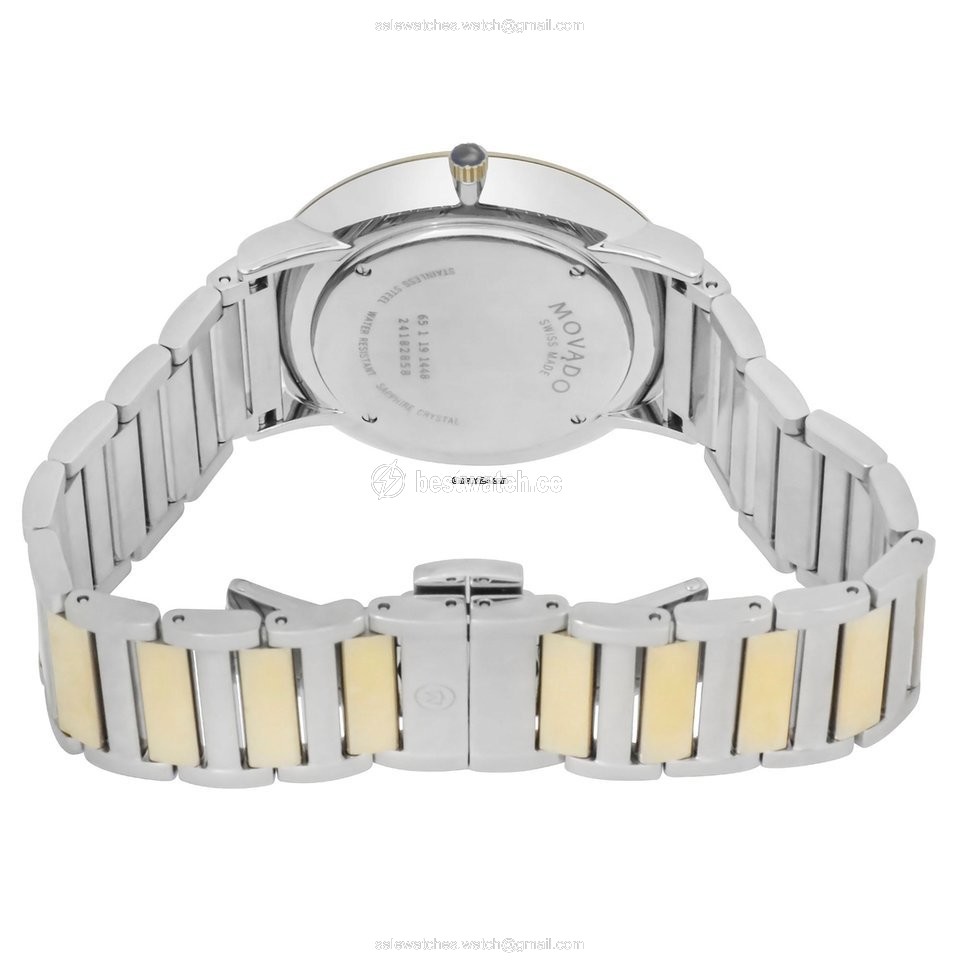 IMG_9086 Movado Mens watch Unisex Quartz Gold Steel 607169 3