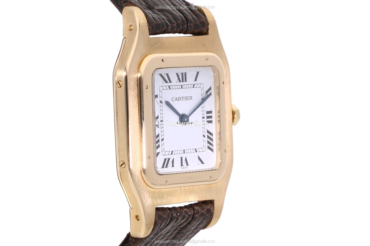 IMG_9086 Cartier Santos Dumont Womens watch Quartz Yellow gold 8107 3