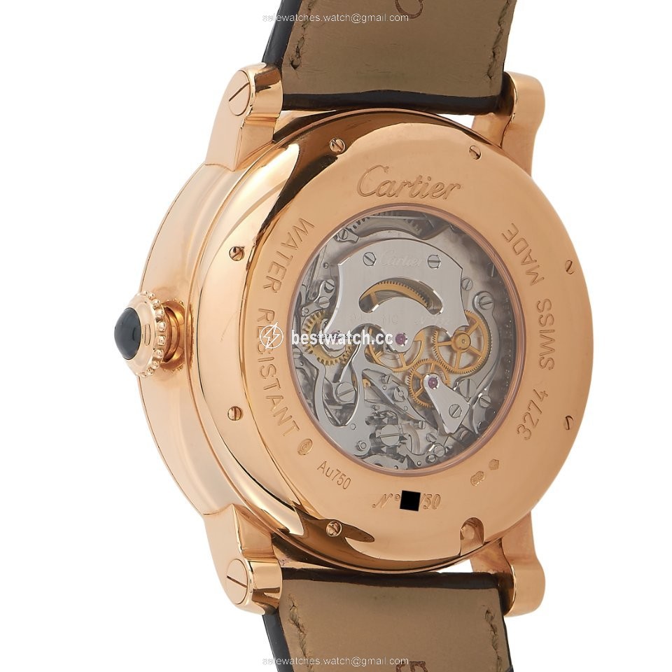 IMG_9086 Cartier Rotonde de Cartier Mens watch Unisex Manual winding Rose gold W1580032 3