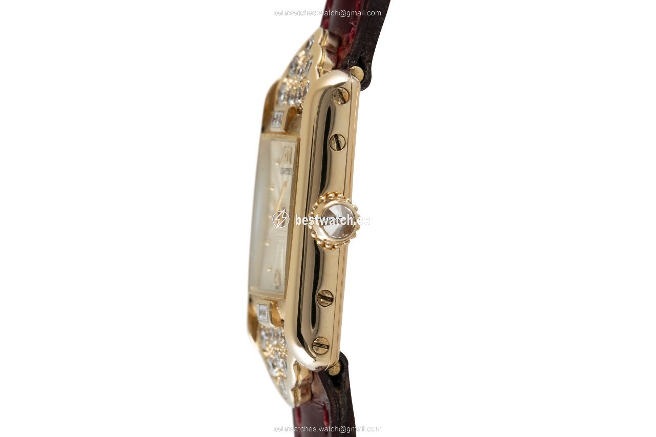 IMG_9086 Cartier Tank Womens watch Quartz Yellow gold 1361 3
