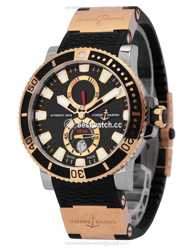 IMG_9086 Ulysse Nardin Maxi Marine Diver Mens watch Unisex Automatic Rose gold 265-90-3 3