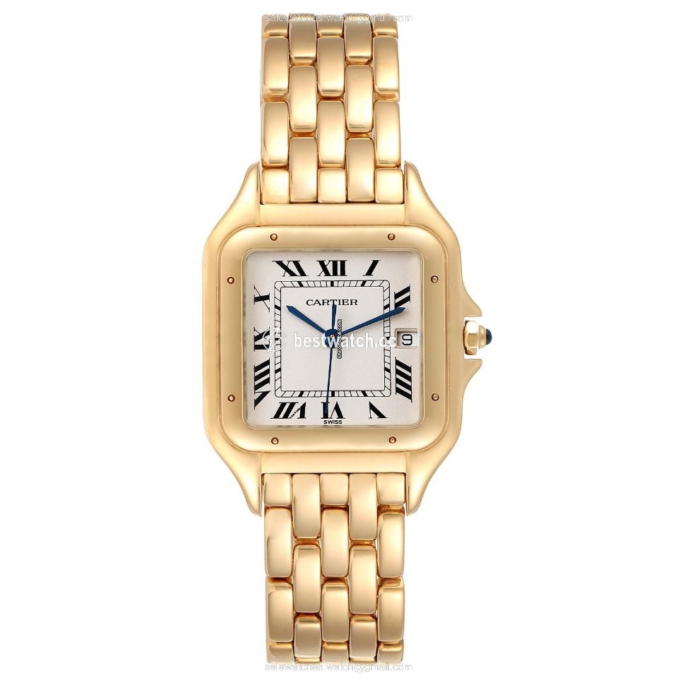 IMG_9086 Cartier Panthere Mens watch Unisex Quartz Yellow gold W25014B9 3