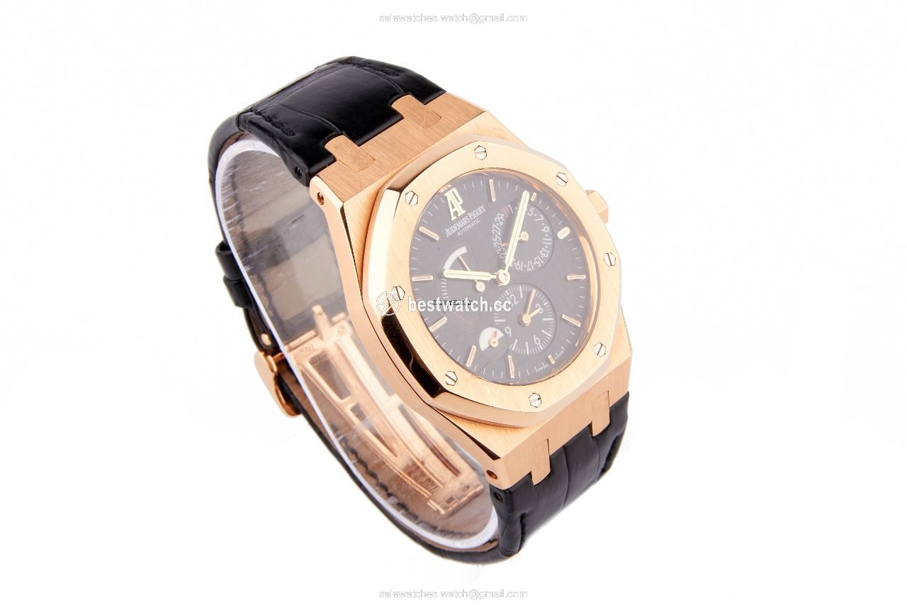 IMG_9086 Audemars Piguet Royal Oak Dual Time Mens watch Unisex Automatic Rose gold 26120OR.OO.D002CR.01 3