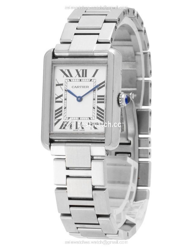 IMG_9086 Cartier Tank Solo Mens watch Unisex Quartz Steel W5200013 3170 3